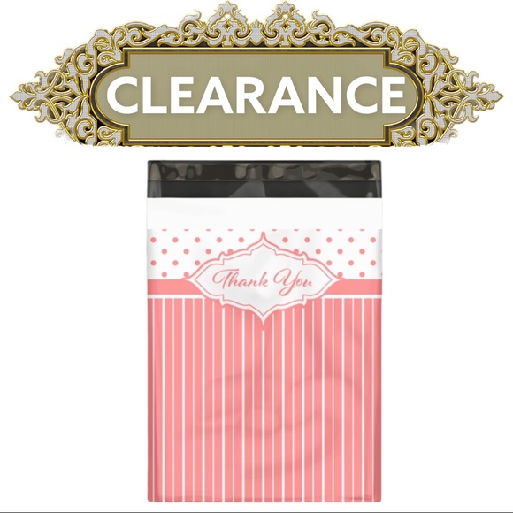 Other - 25 10X13 Pink Thank You Poly Mailers Clearance